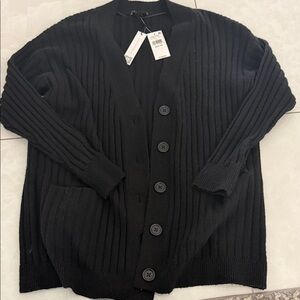 Sanctuary Women's Black Ribbed Cardigan